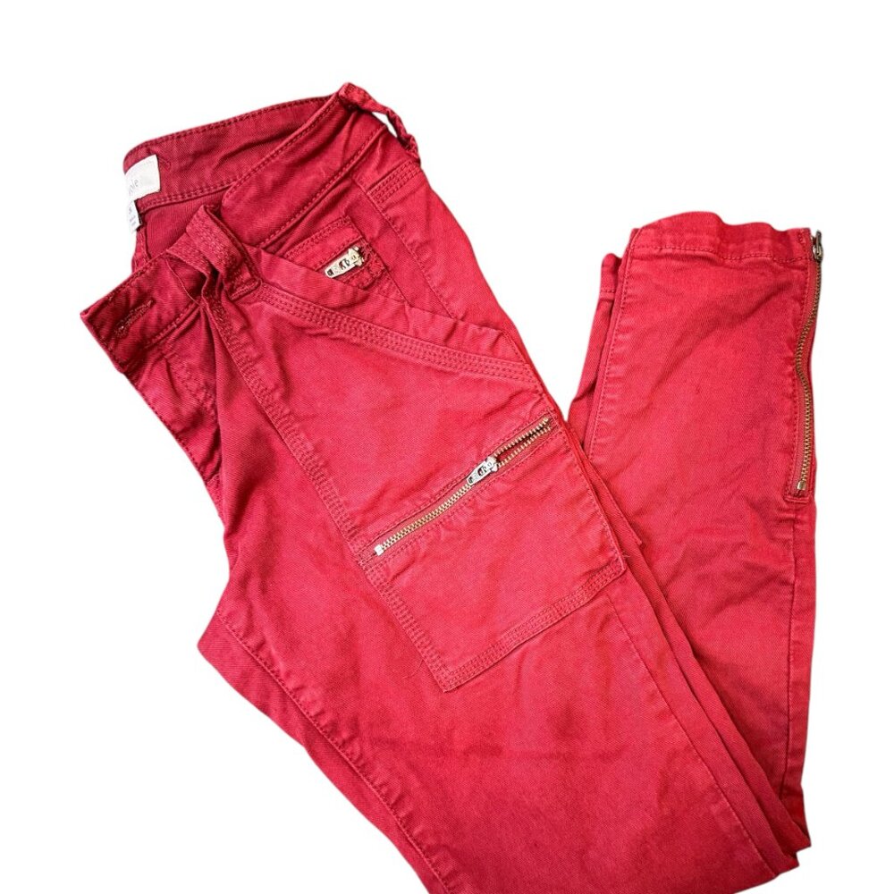Joie Skinny Twill Pants Burgundy with fitted skinny legs Size 26
